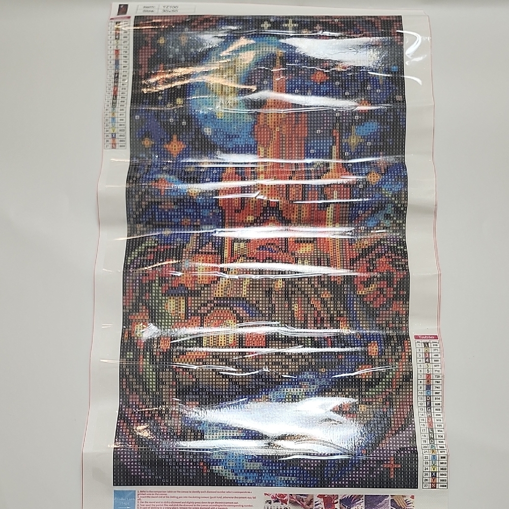 BN 2/$20 Colorful Castle Diamond Art Kit 30 x 50cm
